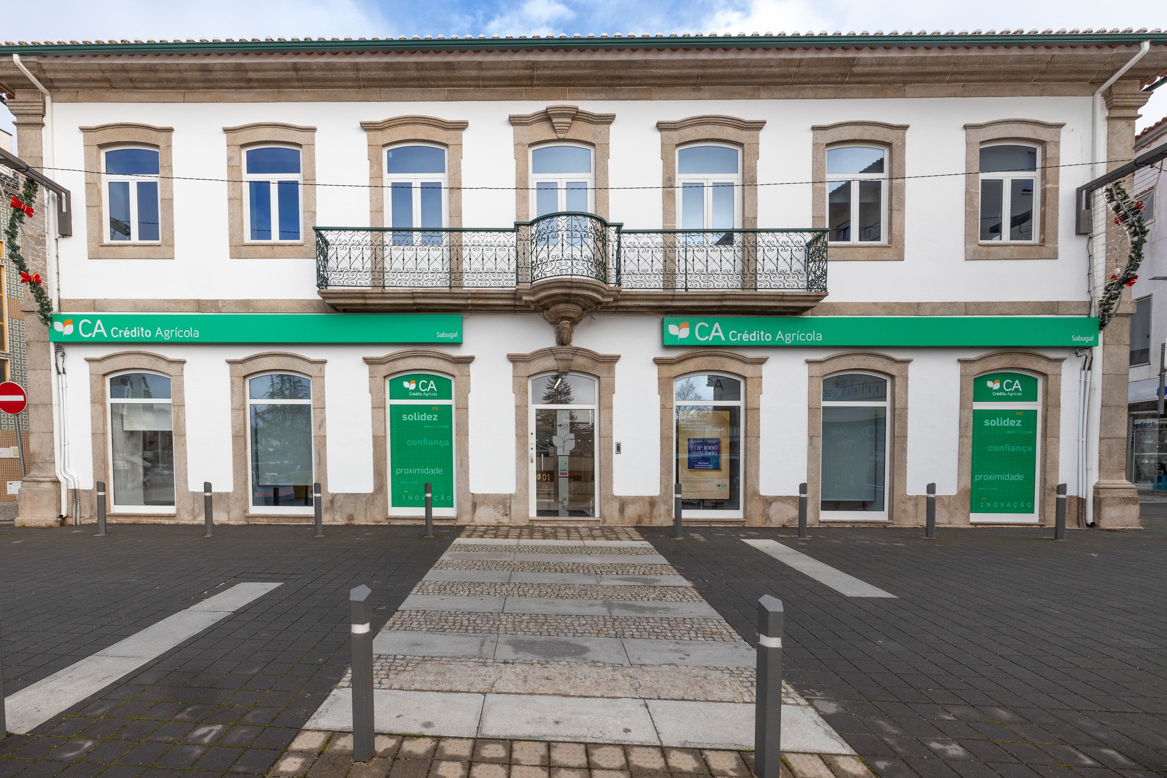 Credito Agricola store front professionally photographed